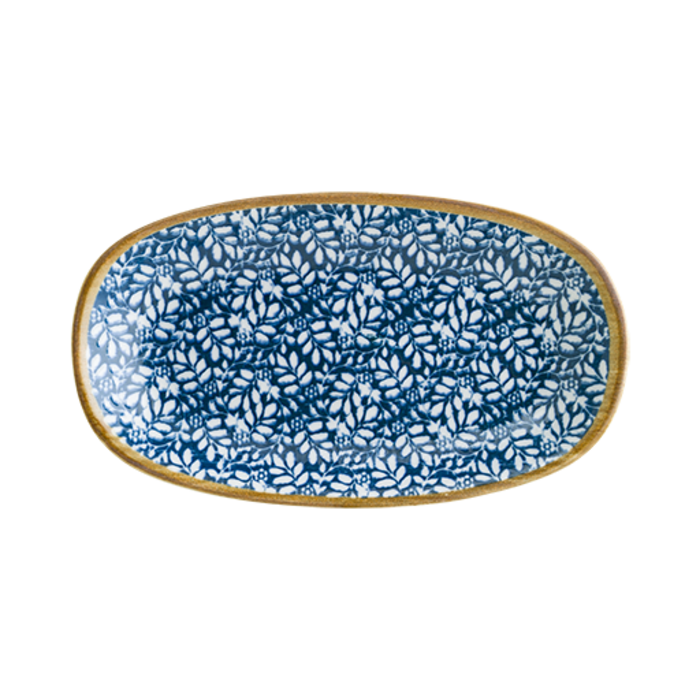 Bonna Lupin Gourmet blauw bord ovaal 24x14cm doos à 240