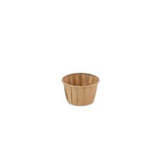 Sausbakje papier (FSC®) rond bruin 1.25oz/ 37ml doos à 12x200  afm: Ø50 xH31mm.