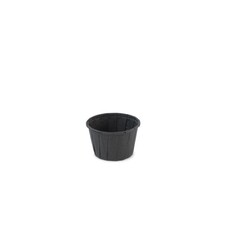 Sausbakje papier (FSC®) rond zwart 1.25oz/ 37ml doos à 12x200  afm: Ø50 xH31mm.