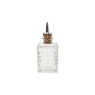 Bitters fles vierkant 100ml rvs schenktuit met kurk