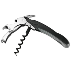 Murano wijnopener rvs/zwart