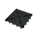 Barmat/afdruipmat 33x33x1,5cm zwart aan elklaar te klikken per stuk