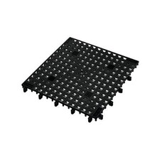 Barmat/afdruipmat 33x33x1,5cm zwart aan elklaar te klikken per stuk