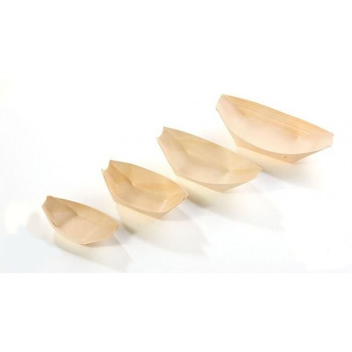 Sier Disposables Amuse bootje hout 65x42mm doos à 12x100