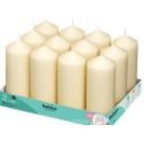 Bolsius stompkaars ivoor H170xØ68mm tray à 12
