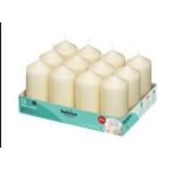 Bolsius stompkaars ivoor H120xØ60mm tray à 12