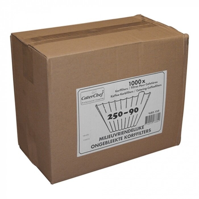 Korffilter 90/250  doos à 1000 stuks voor alle glazen kannen apparaten
