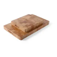 Snijplank Rubberwood 530x325x45mm LxBxD met handgrepen