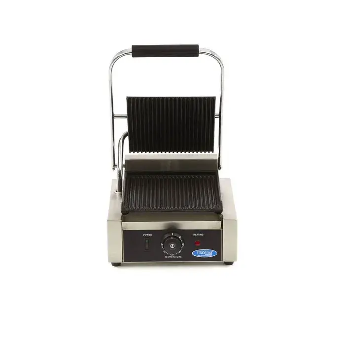 Maxima Contactgrill enkel, gegroefd, 22 cm
