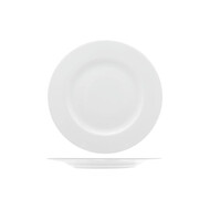 H Plat bord Ø27cm rand Ø4,4cm wit hotelporselein (licht gewicht) doos à 6