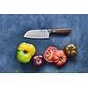 Couteaux & Co Santokumes 12,5cm met  walnoten handvat