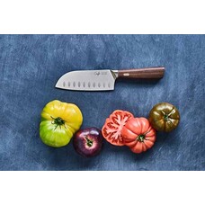 Couteaux & Co Santokumes 12,5cm met  walnoten handvat