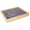 Couteaux & Co steakmes 12cm met  walnoten handvat kist à 6 stuks