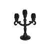 Kandelaar 3-armig skull 19,5x10x25,5(h)cm
