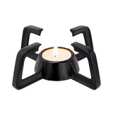 Rechaud zwart gietijzer 14,2x14,2x6cm voor theelicht