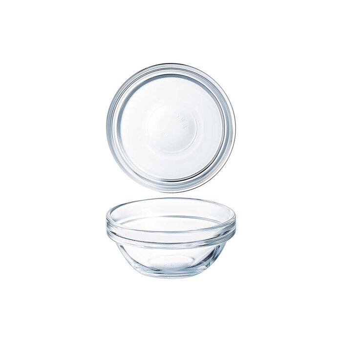 Stapelschaaltje 12cm helder gehard à 6