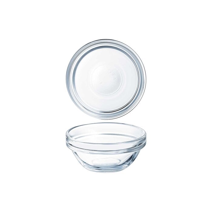 Stapelschaaltje 7,5cm helder gehard à 6