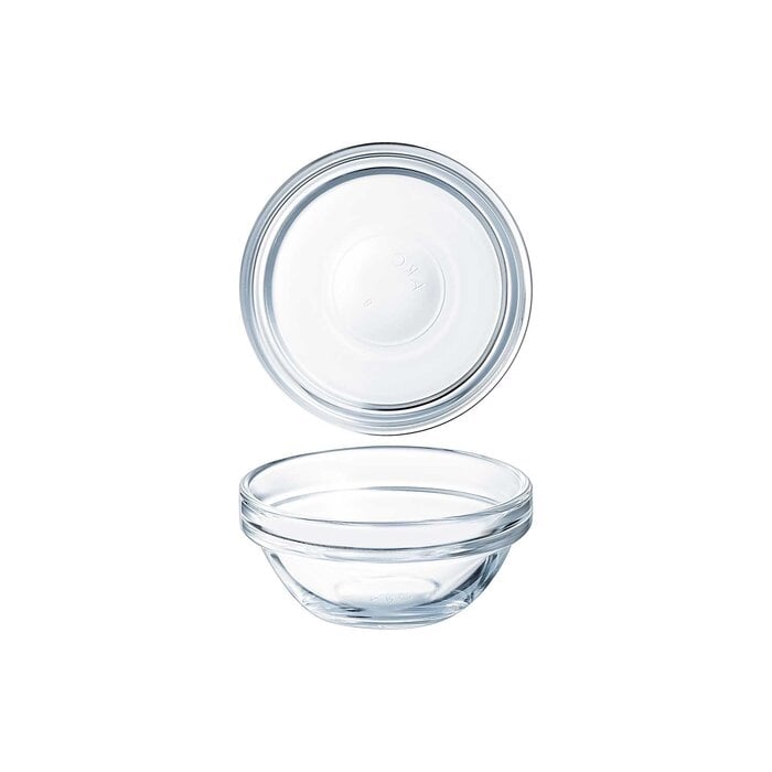 Stapelschaal 17cm helder gehard doos à 24