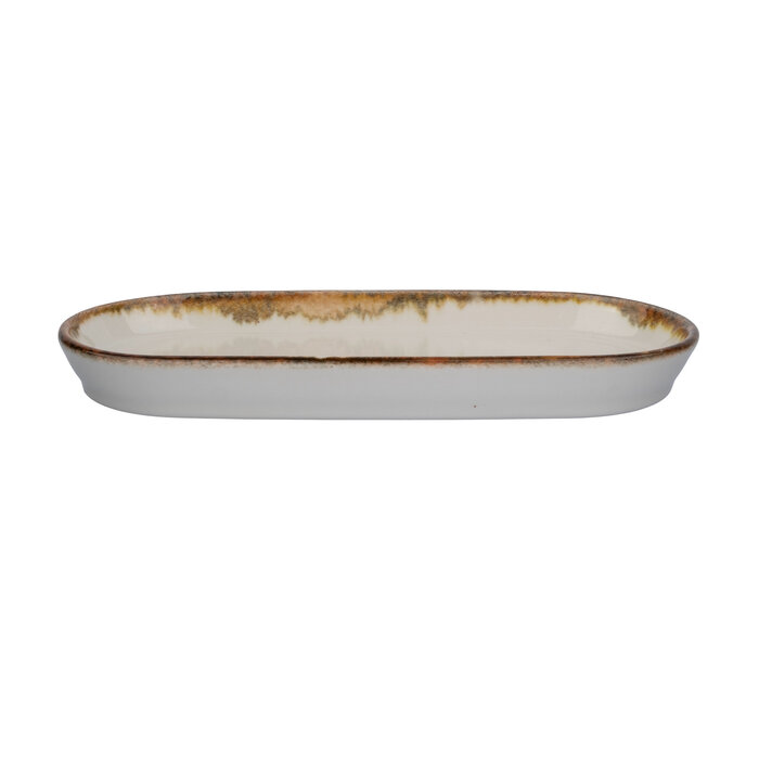 Kütahya Amber ovaal bord 21 x 10 x 2,2 cm 175 ml doos à 6