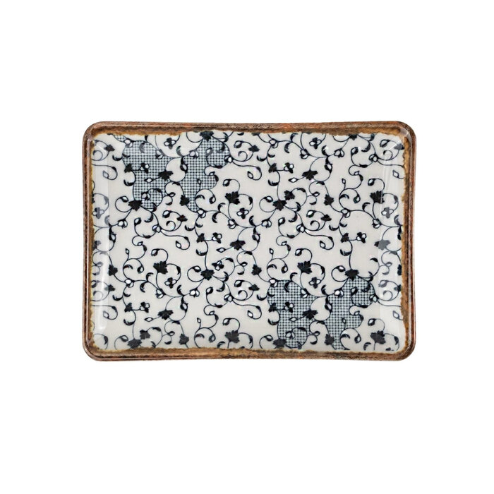 Kütahya Fluer rechthoekig bord 18 x 13 cm doos à 6