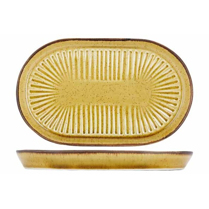 Proof Solas Mustard Ovaal bord 19 x 12,5cm doos à 12