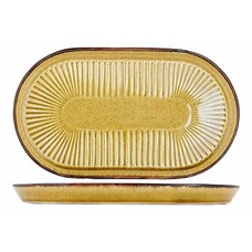 Proof Solas Mustard Ovaal bord 24 x 14cm doos à 12