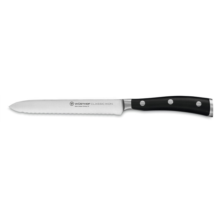 Wusthof Classic Ikon Worstmes met golfsnede 14cm 4126