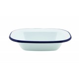 Emaille ovenschaal met blauwe rand 16 cm – per 12 stuks