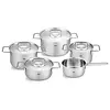 Pure pannenset 5 delig kookpan 16/20/24cm kookpan 20 laag steelpan 16cm