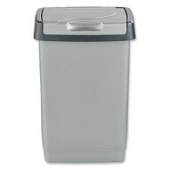 Afvalbak Curver 50 ltr kunststof grijs