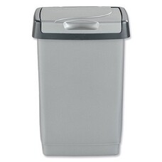 Afvalbak Curver 50 ltr kunststof grijs