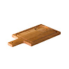 Plank voor soepkom met handvat acaciahout 35 x 18 cm