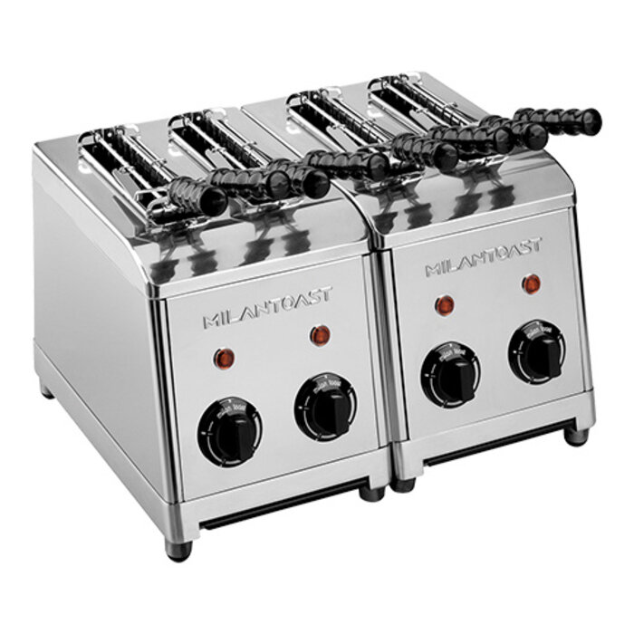 MilanToast Tosti apparaat – 4-tangen – roestvrijstaal