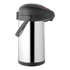 Pompkan – 4,0L – roestvrijstaal 18/10 – zwart