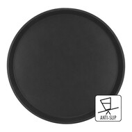 Dienblad – Ø28cm – glasfiber – zwart