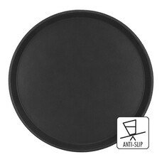 Dienblad – Ø28cm – glasfiber – zwart