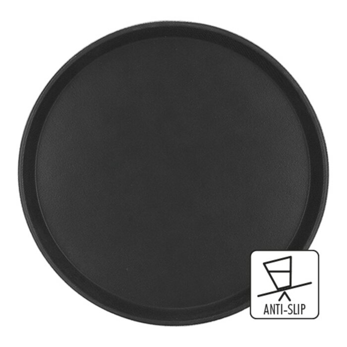 CaterChef Dienblad – Ø45cm – glasfiber – zwart