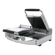 Contactgrill – glad-geribbeld – keramische glasplaat
