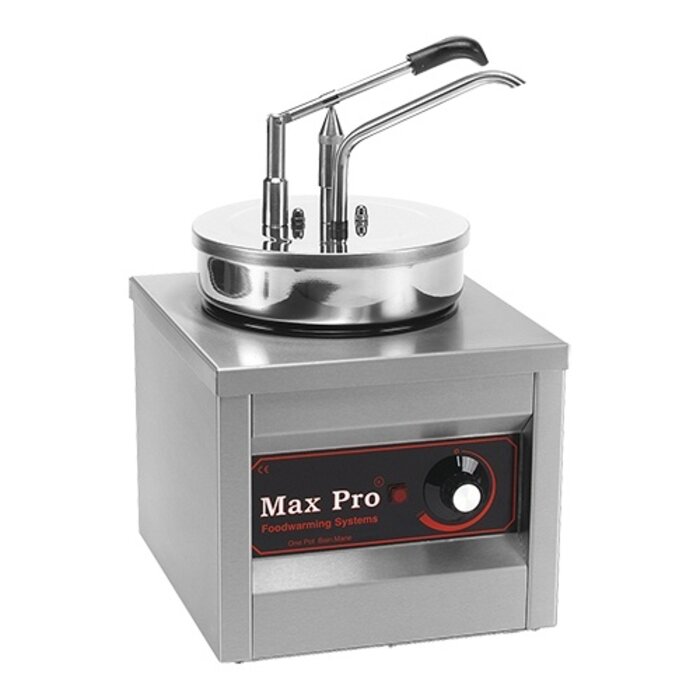 Max Pro Sauzen warmer m/dispenser – roestvrijstaal – 4,000 l