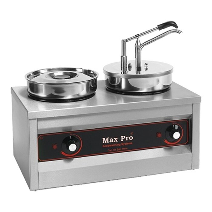 Max Pro Sauzen warmer m/dispenser – roestvrijstaal – 4,000 l