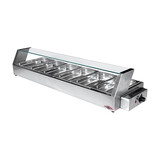 Warmhoudvitrine – veiligheidsglas – 114,5 cm