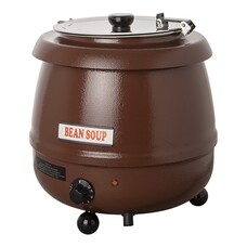 Soepketel – 10,0L – metaal – rustiek bruin
