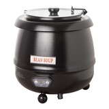 Soepketel – 10,0L – zwart – metaal – 35,2 cm