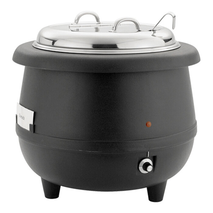 Sunnex Soepketel – 10,0L – roestvrijstaal – zwart