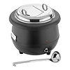 Sunnex Soepketel – 10,0L – roestvrijstaal – zwart