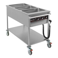 Bain marie wagen – roestvrijstaal