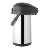 Pompkan – 4,0L – roestvrijstaal 18/10 – zwart