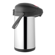 Pompkan – 4,0L – roestvrijstaal 18/10 – zwart