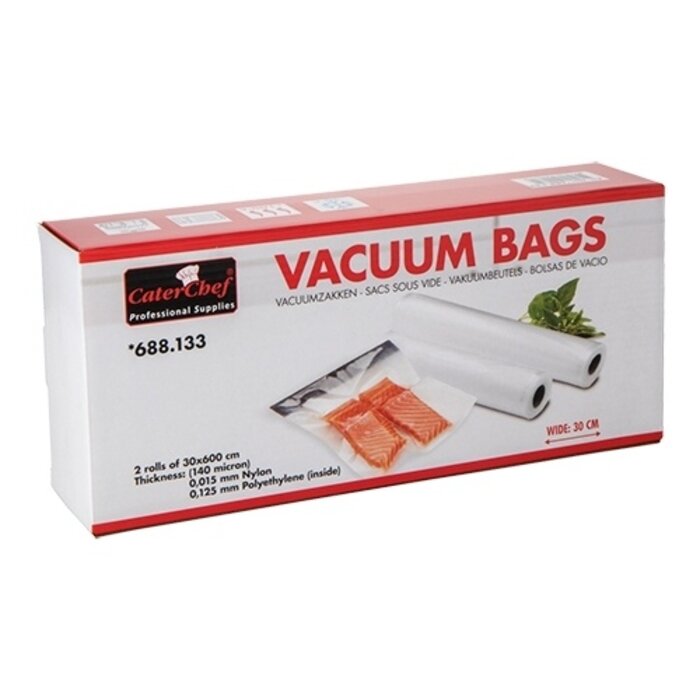 CaterChef Vacuümzakken – 30cm – polyetheen (PE) – transparant
