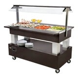 Saladebar – wengé hout – bruin